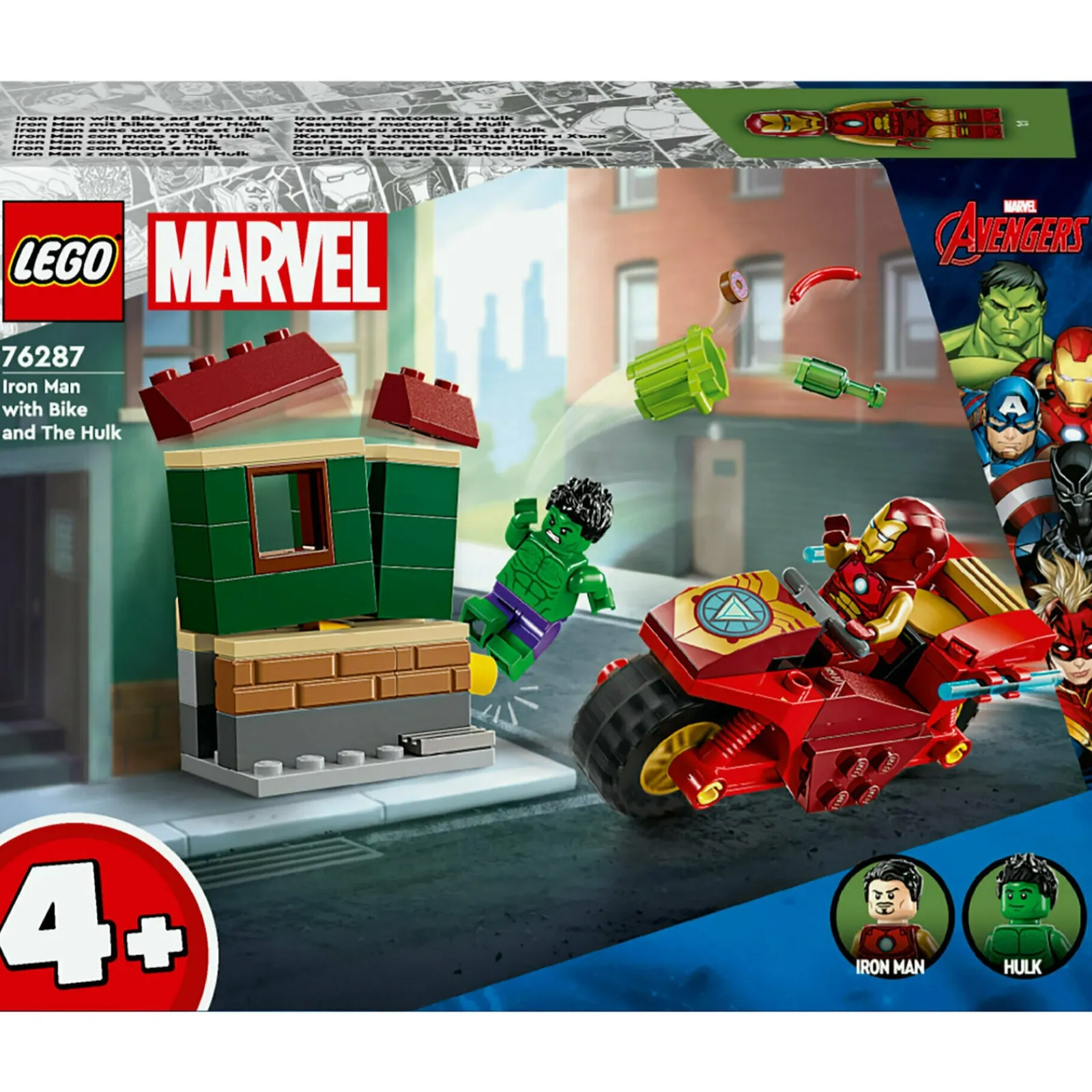 Lego-Super Hero Iron Man Com Mota E Hulk