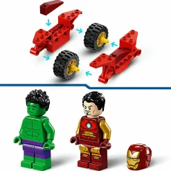 Lego-Super Hero Iron Man Com Mota E Hulk
