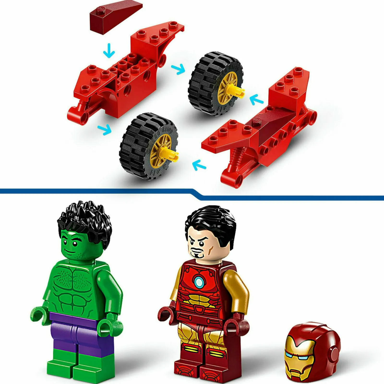 Lego-Super Hero Iron Man Com Mota E Hulk