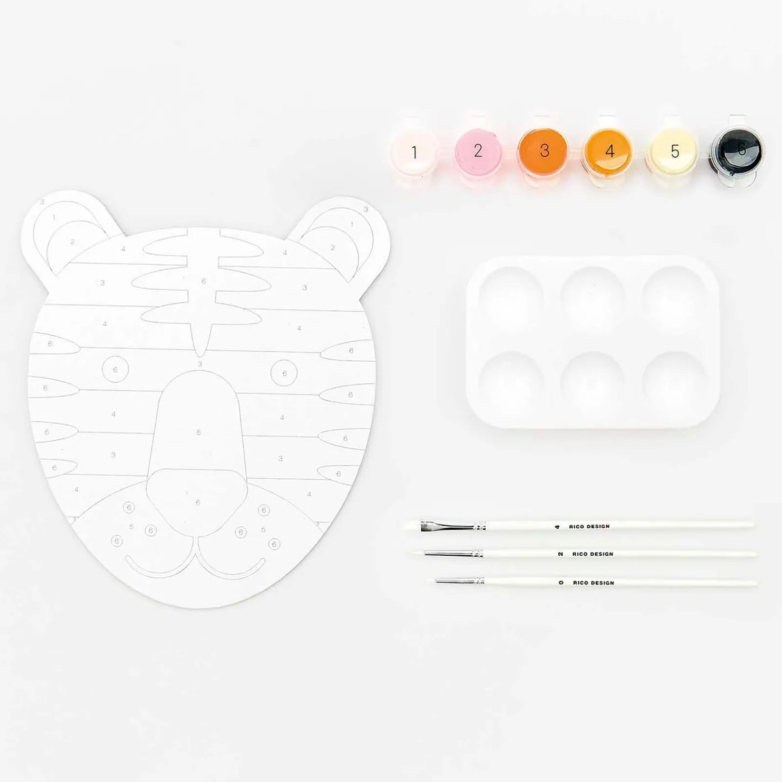Rico Design Kit Pintura Por Números - Kids Tigre