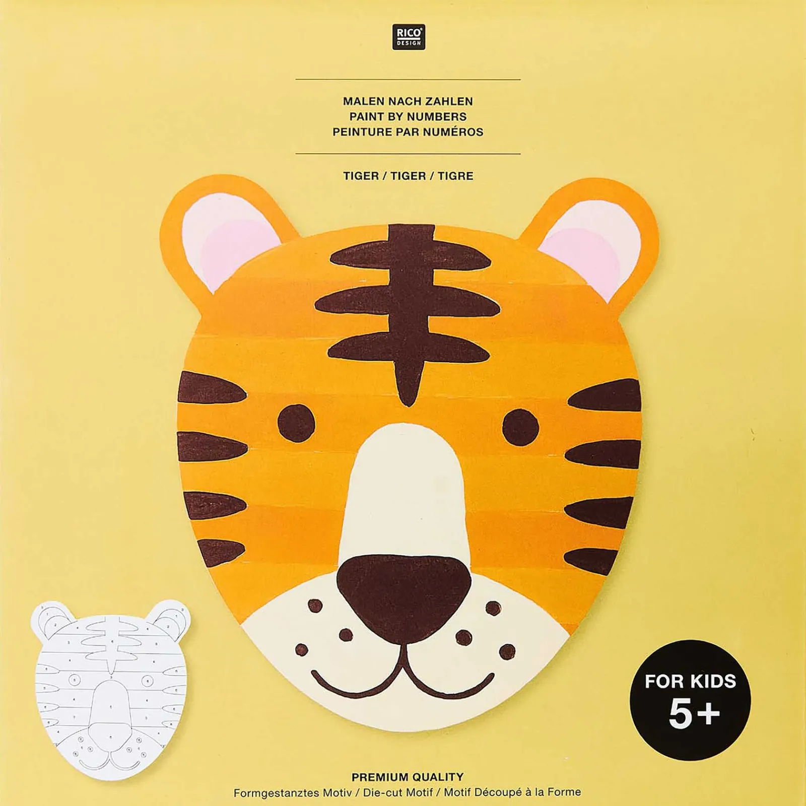Rico Design Kit Pintura Por Números - Kids Tigre