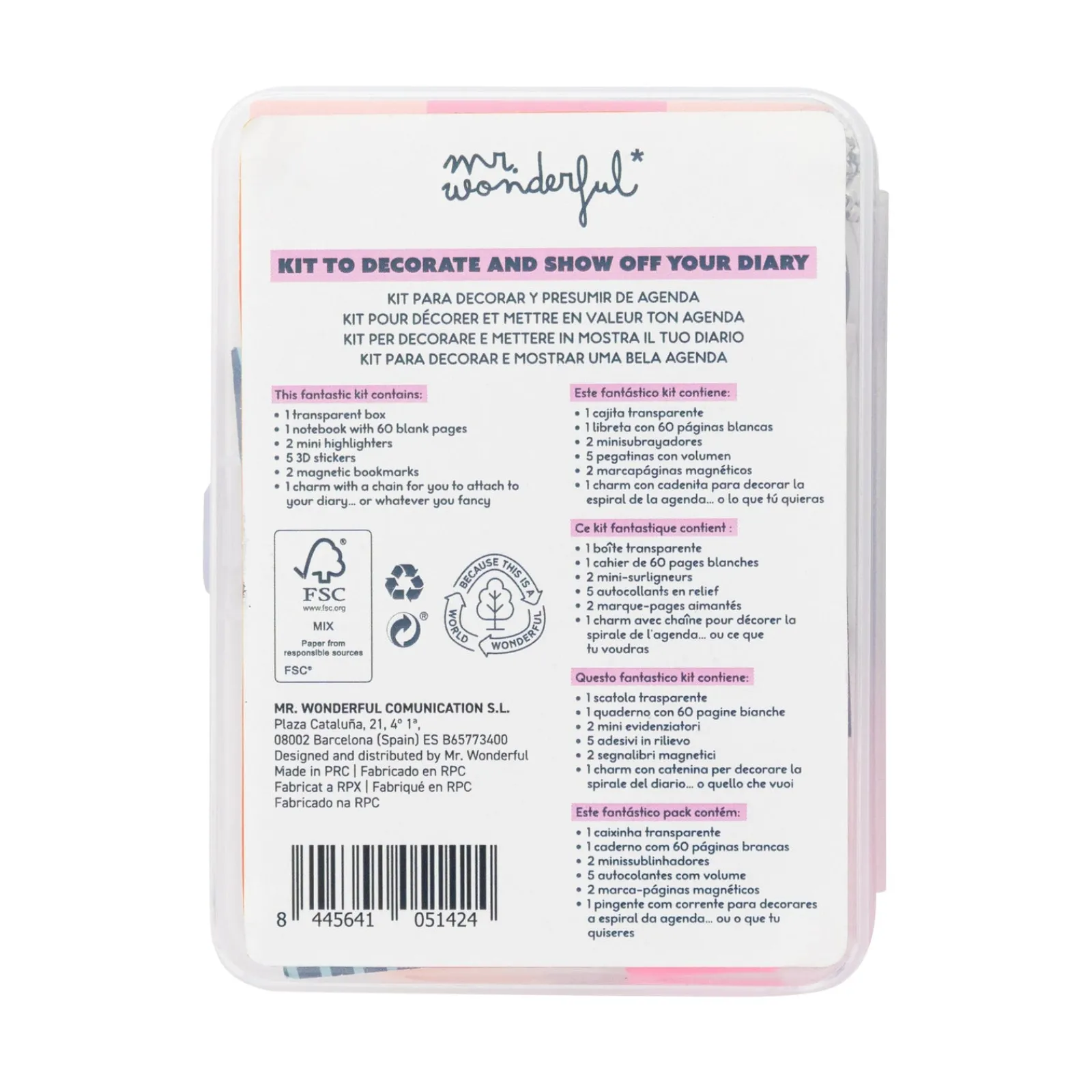 Mr. Wonderful Kit To Decorate Your Diáriary - Make It Fun