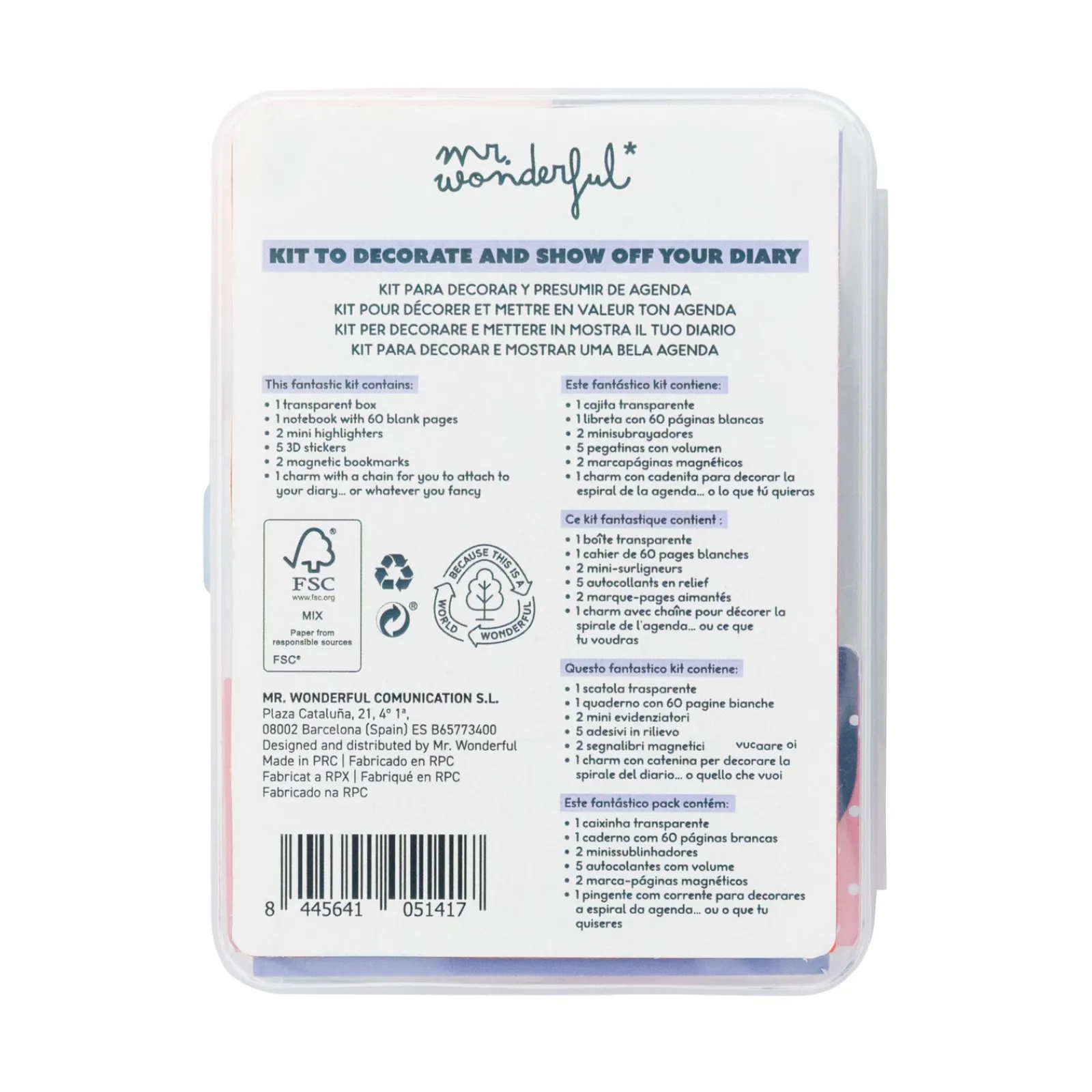 Mr. Wonderful Kit To Decorate Your Diáriary - Make It