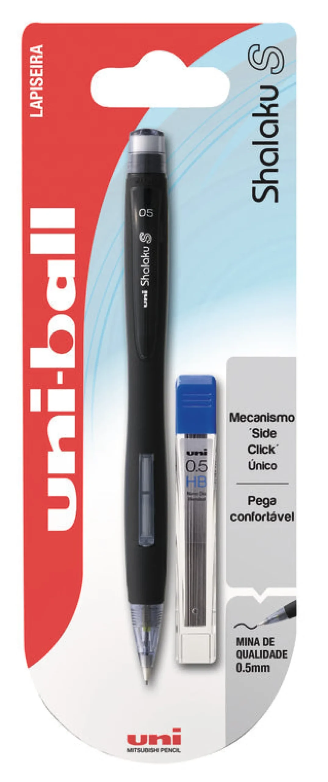 Outlet Uni Lapiseira Shalaku 0.5mm com Minas -Ball