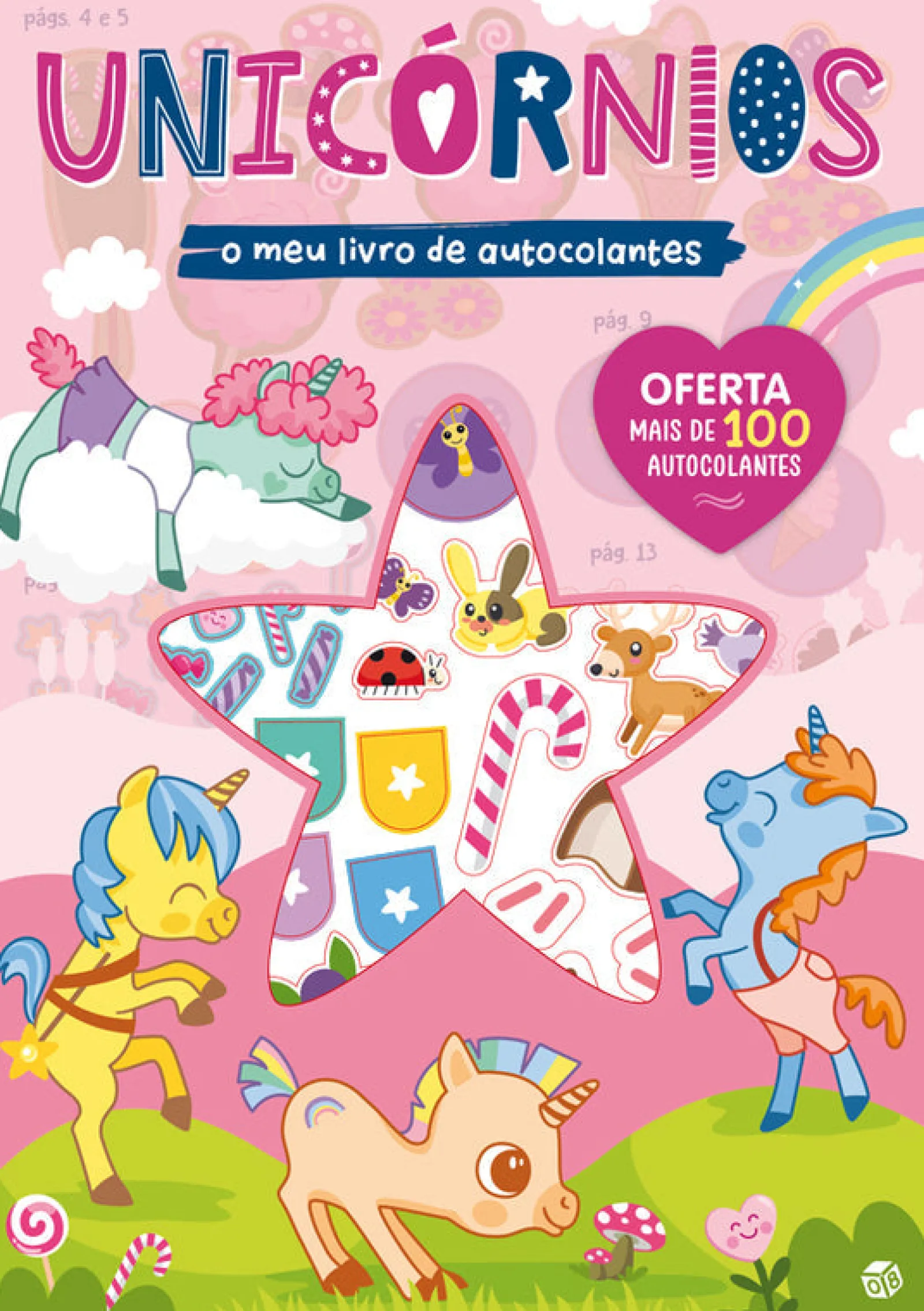 New Livros Mch Livro de Atividades Autocolantes Balão Unicórnios de Stuart Lynch