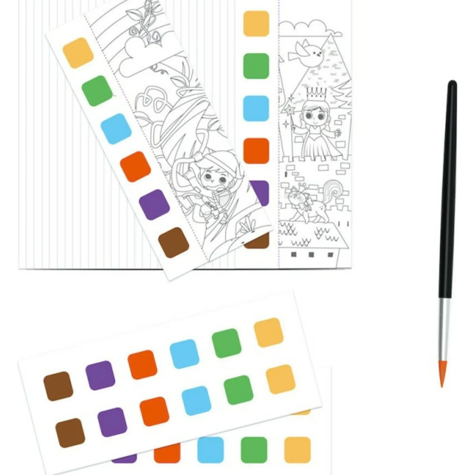 Online Mieredu Livro de Pintura com Aguarelas - Fairy Tales