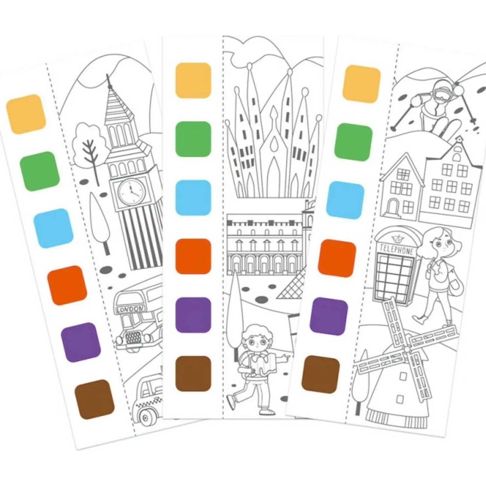 Mieredu Livro de Pintura com Aguarelas – Mundo