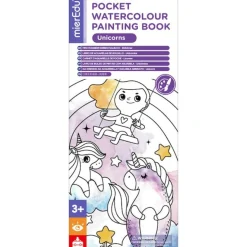 New Mieredu Livro de Pintura com Aguarelas - Unicorns