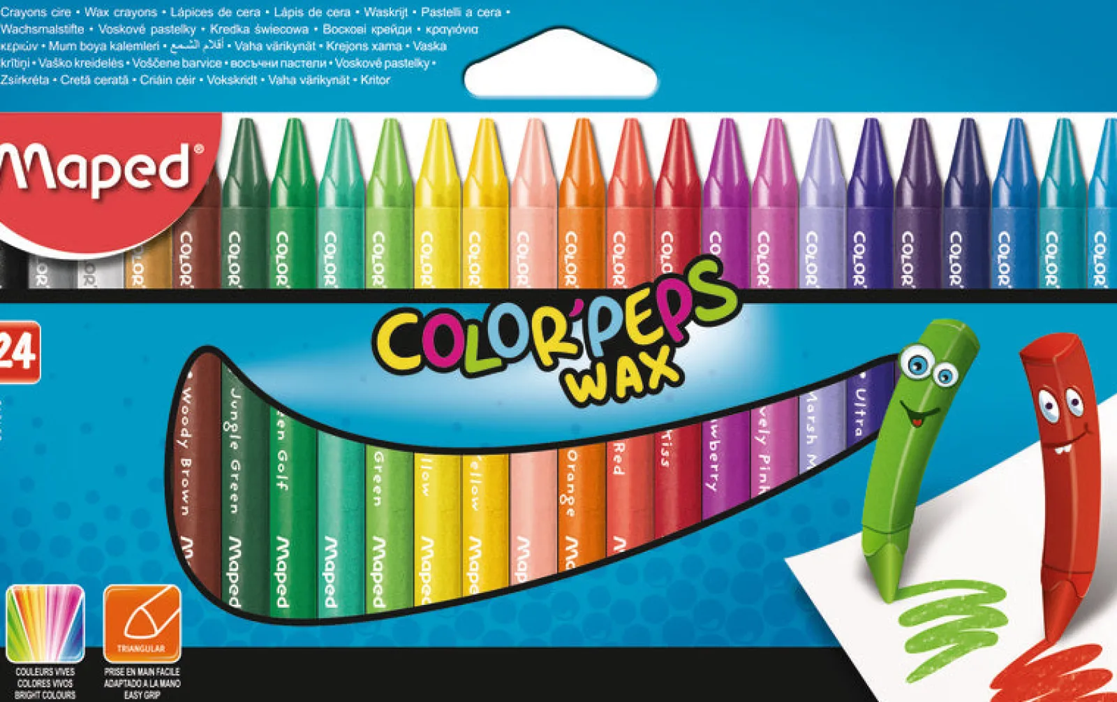 Maped Lápis Cera Color Peps 24 Unidades