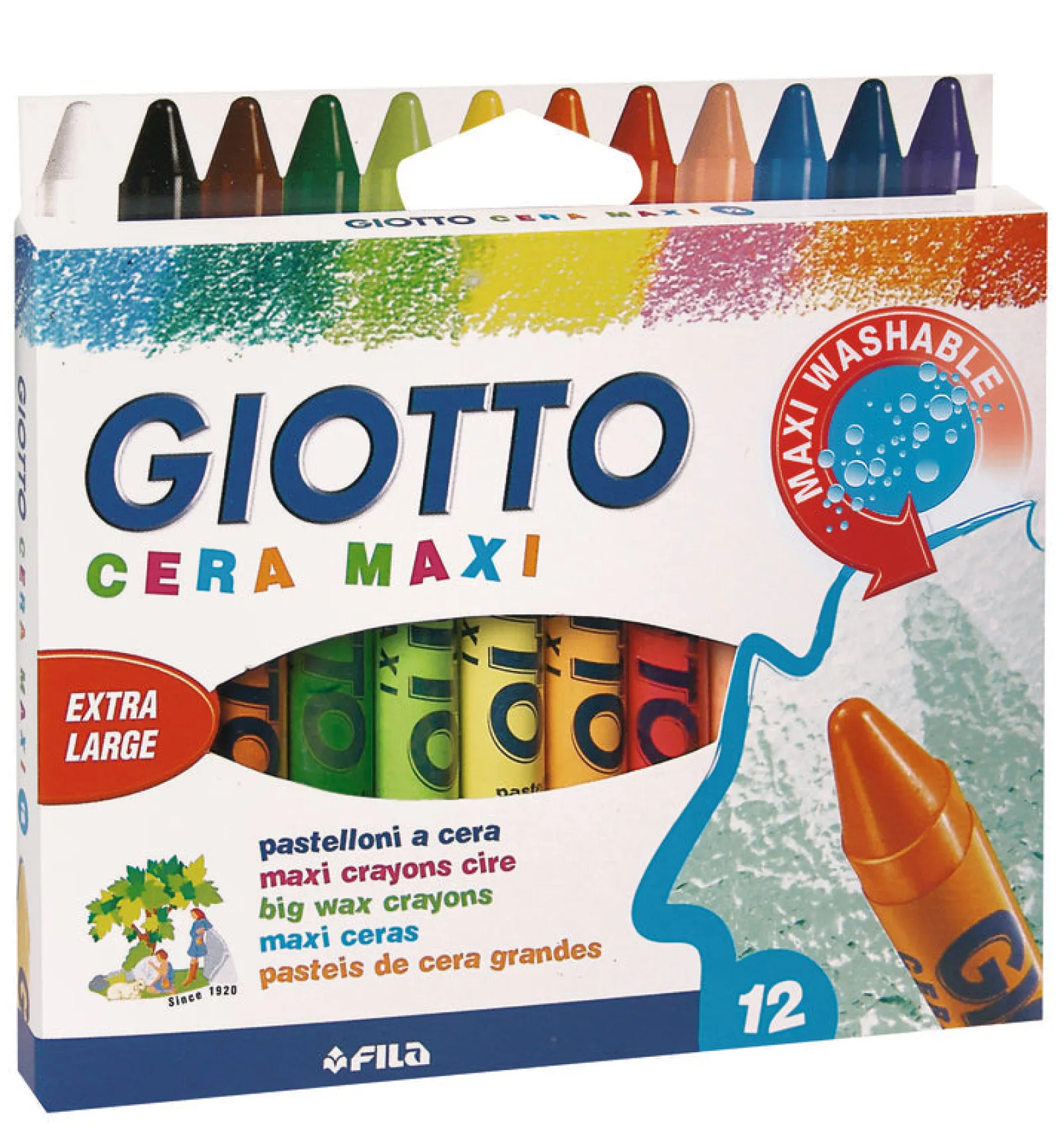 Giotto Lápis Cera Maxi 12 unidades