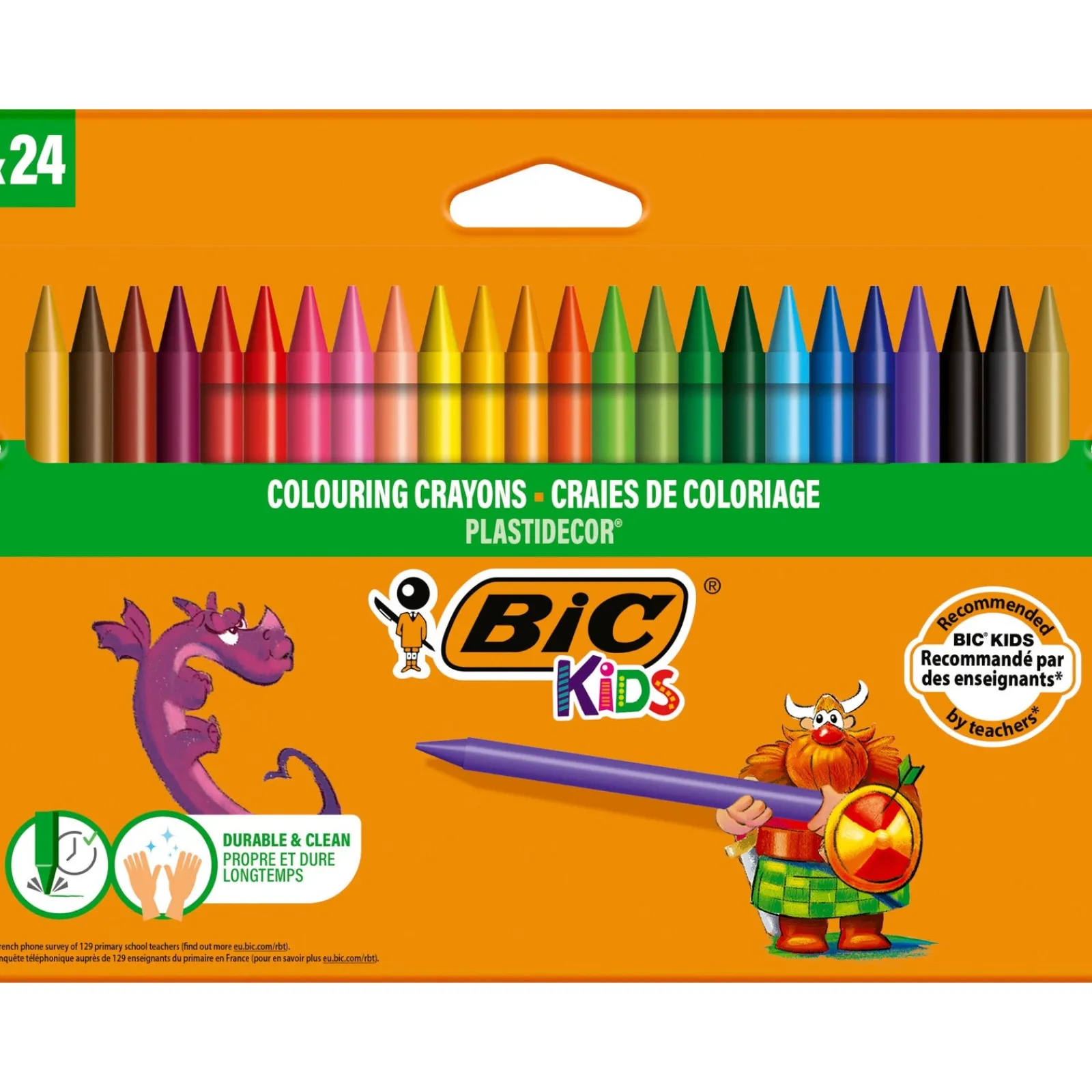 Hot Bic Lápis Cera Plastidecor 24 unidades