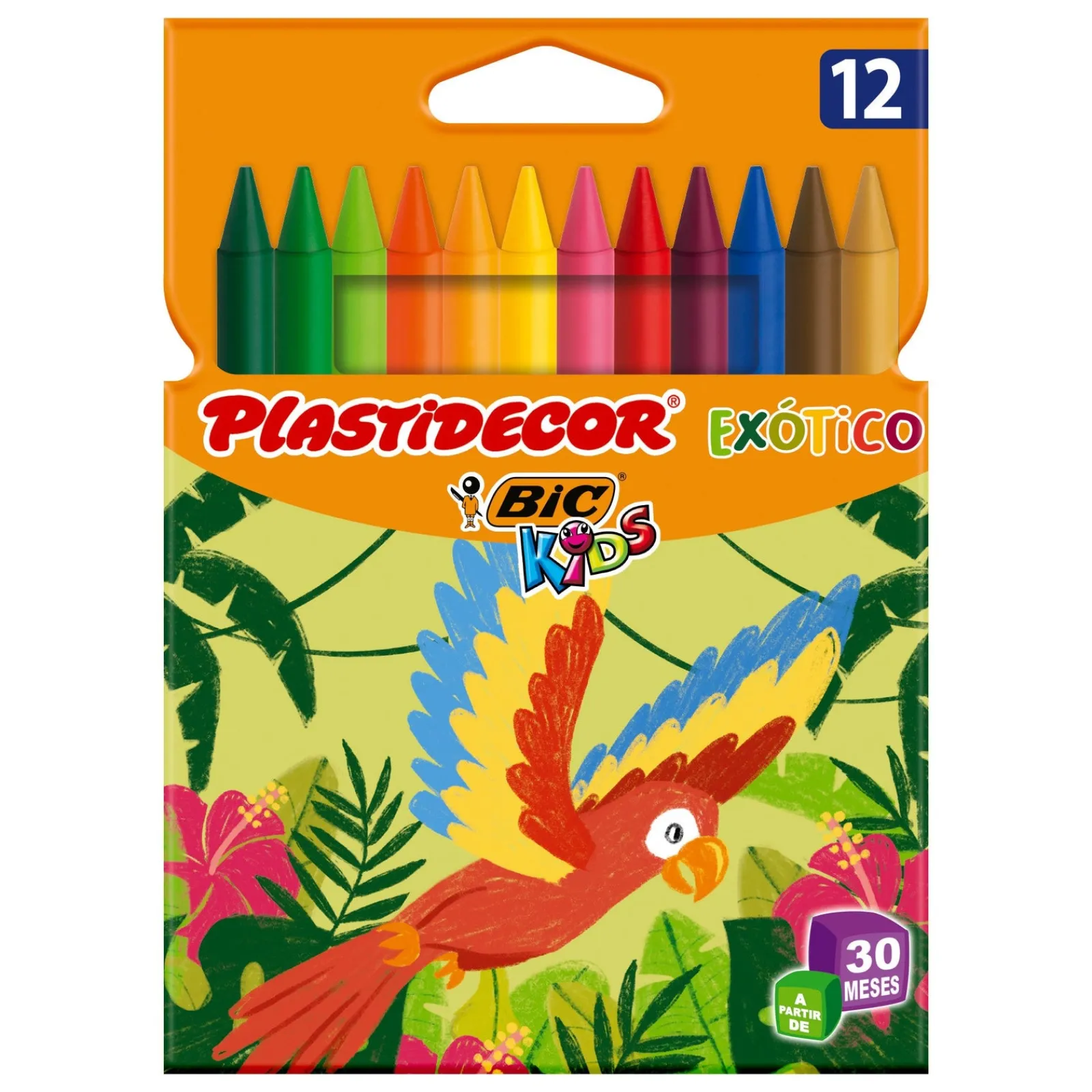 Bic Lápis Cera Plastidecor Exótico 12 unidades