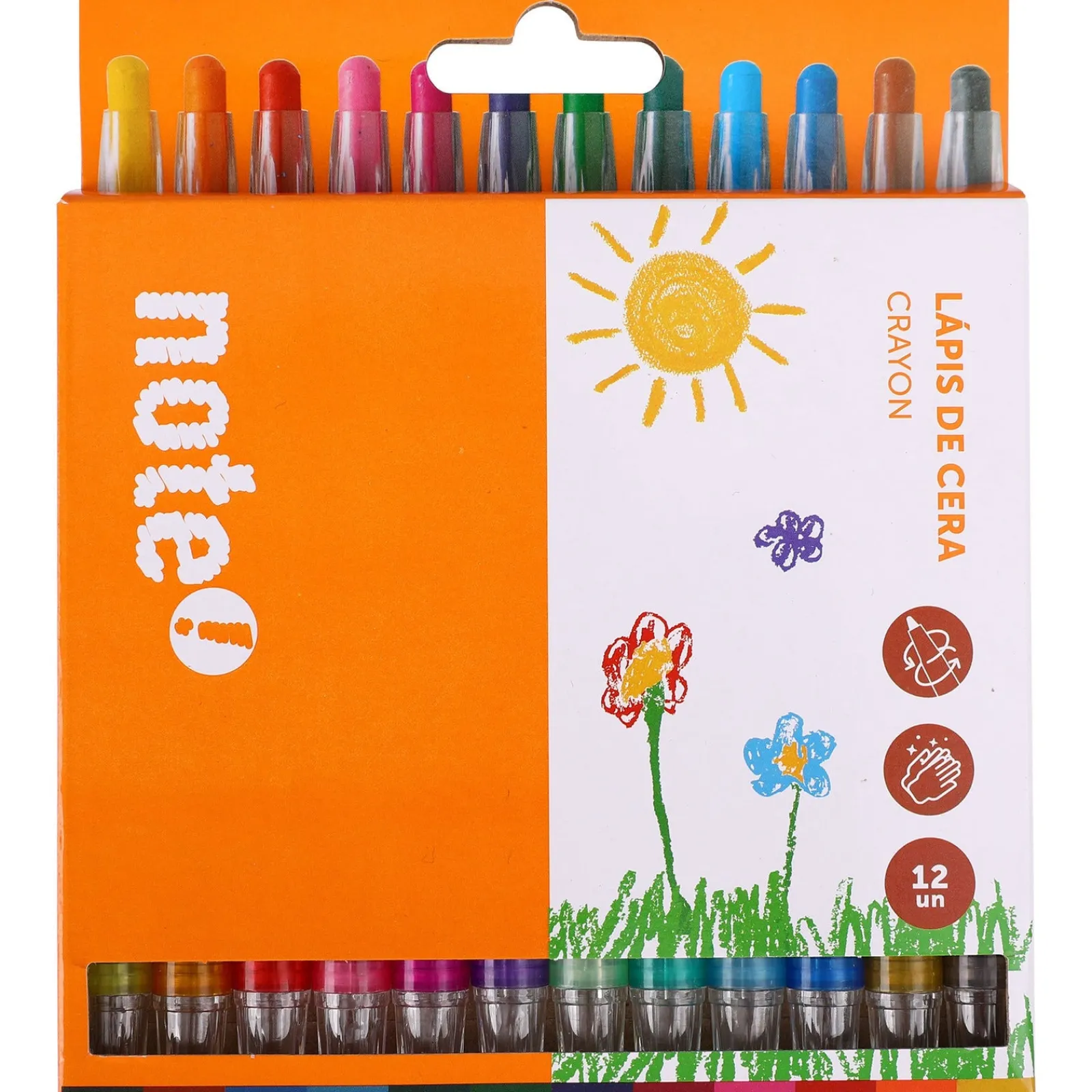 Online Note! Lápis Cera Twist&Turn 12 unidades