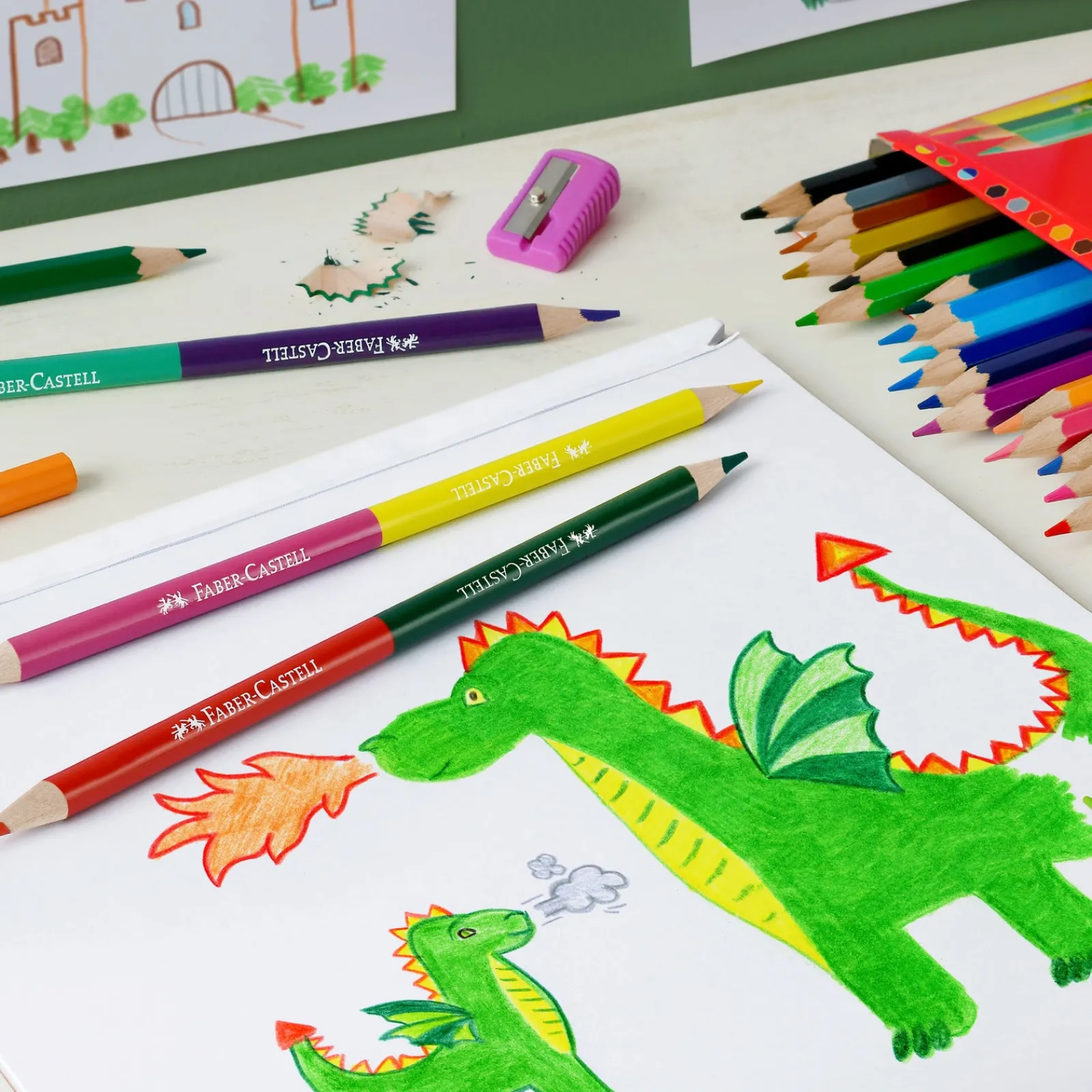 Best Faber Castell Lápis Cor 12 unidades + 3 Lápis Bicolor + Afia