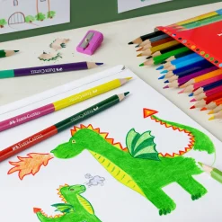 Best Faber Castell Lápis Cor 24 unidades + 3 Lápis Bicolor + Afia