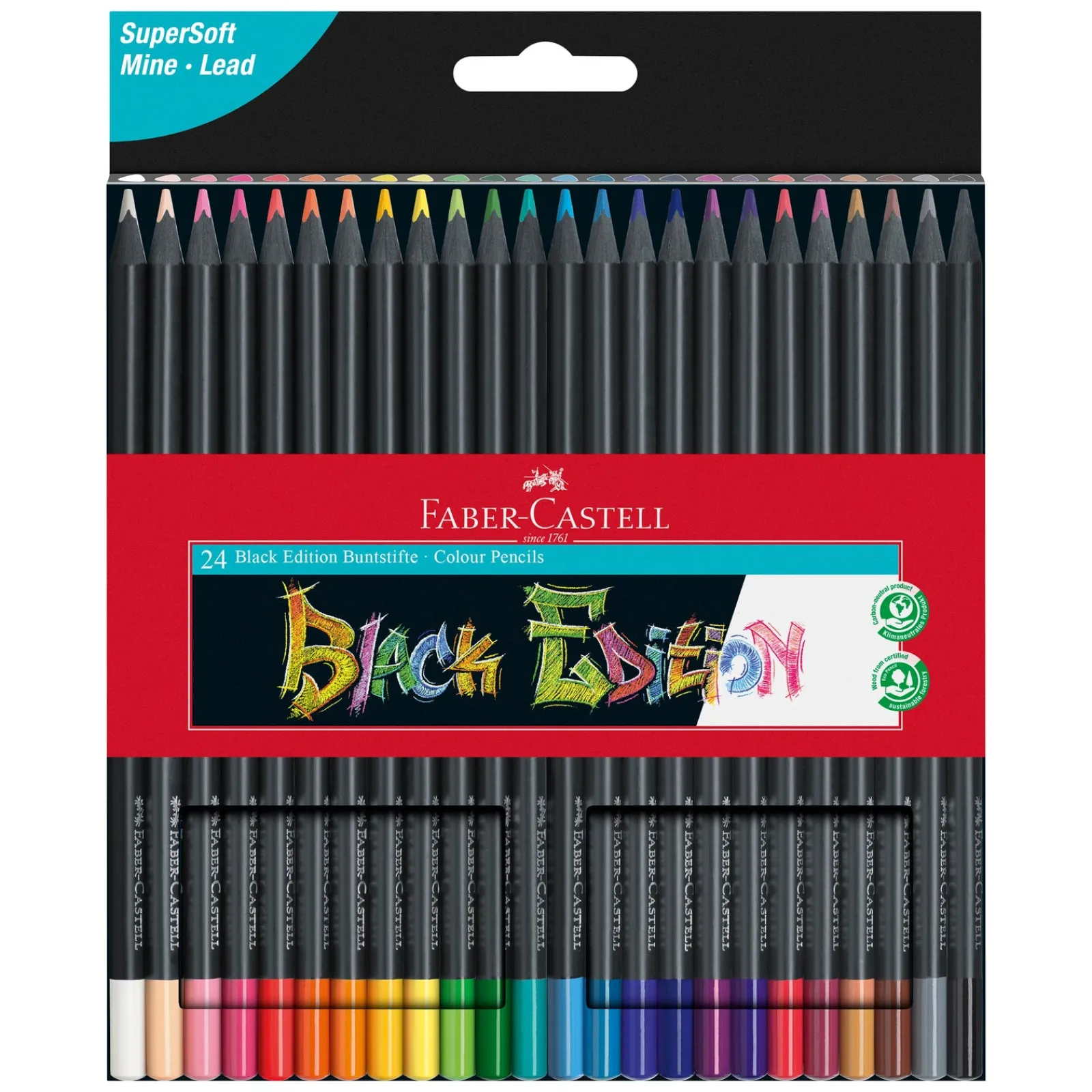 Faber Castell Lápis Cor Black Edition 24 unidades