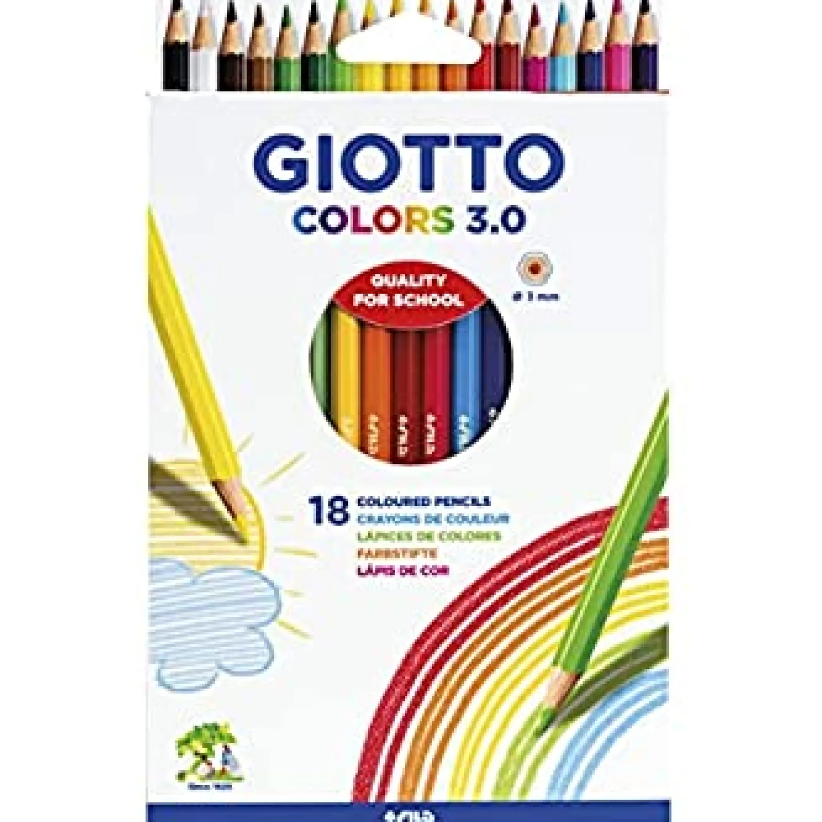 Giotto Lápis Cor Colors 3.0 18 unidades