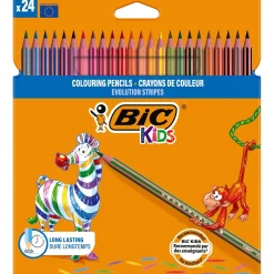 Bic Lápis Cor Evolution Stripes 24 unidades Kid