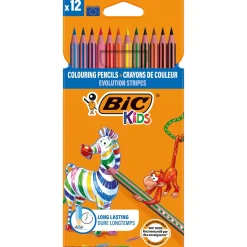 Outlet Bic Lápis Cor Evolution Stripes 12 unidades Kid