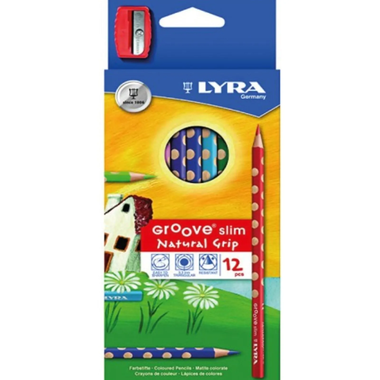 Online Lyra Lápis Cor Slim+Afia Para Esquerdinos 12 Unidades