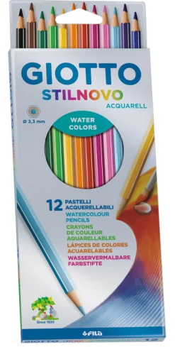 Giotto Lápis de Cor Aguarela Stilnovo 12 Unidades