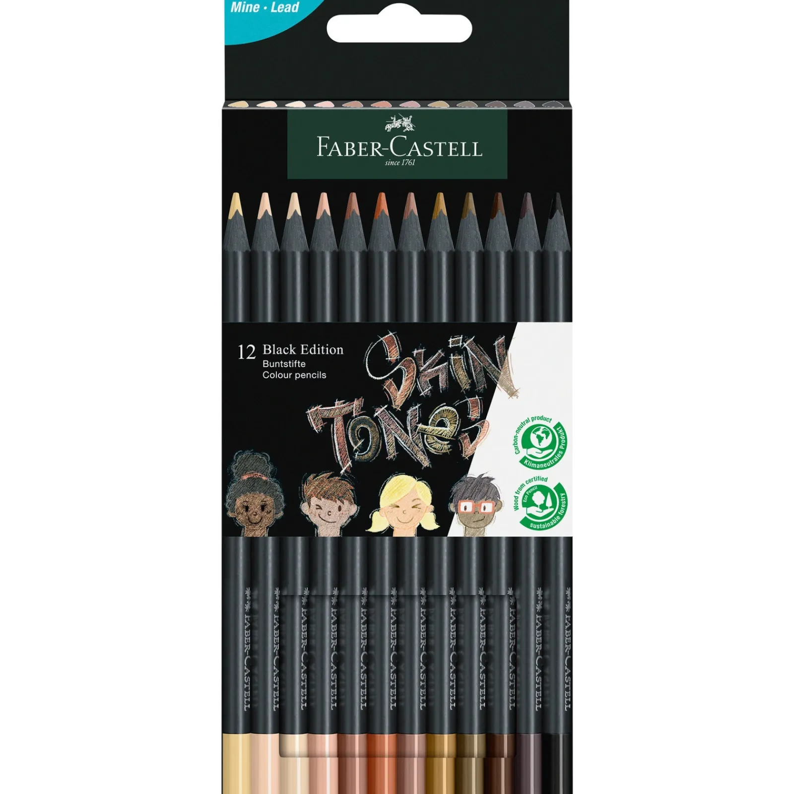 Discount Faber Castell Lápis de Cor Black Edition Tons Pele 12 Unidades