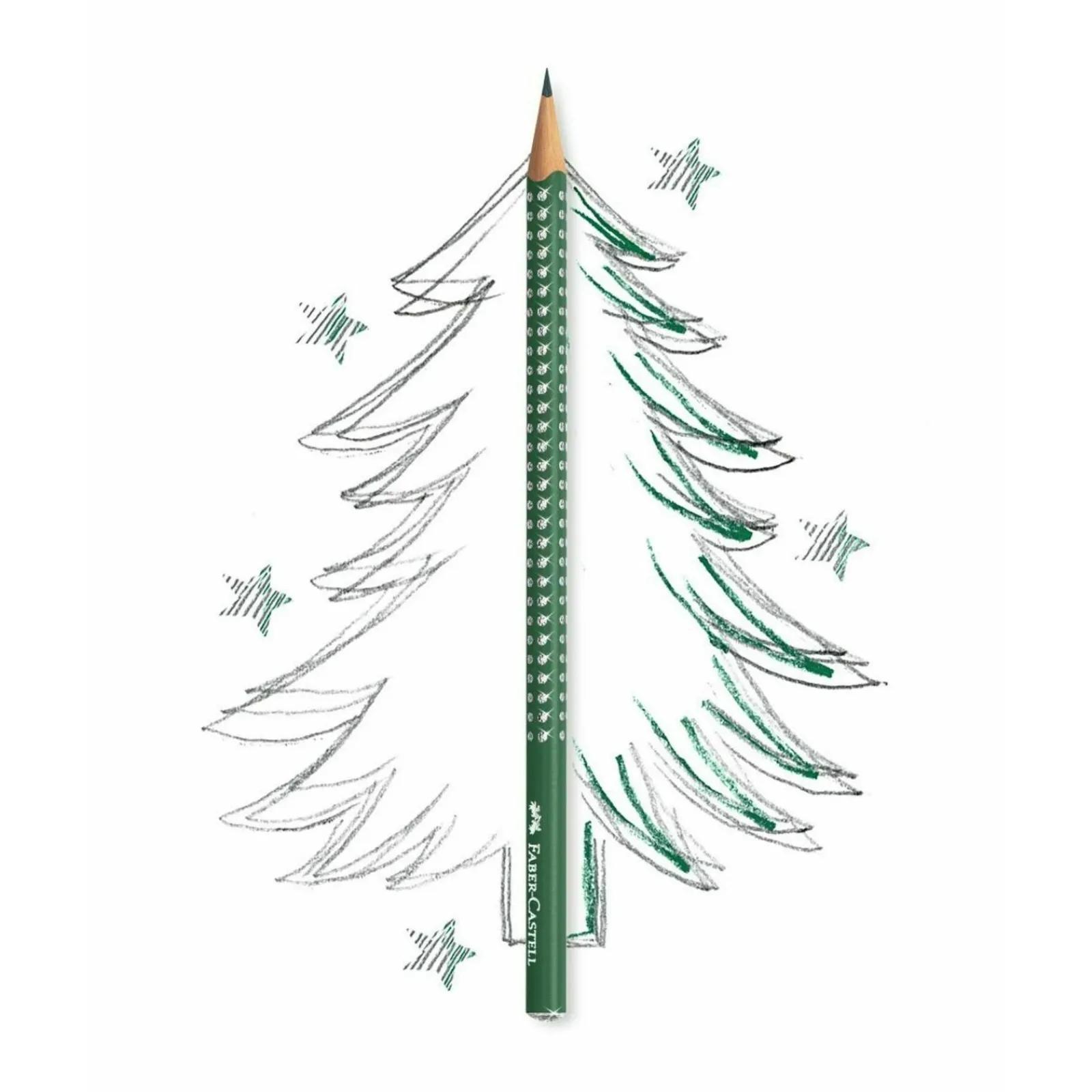 Faber Castell Lápis Grafite HB Sparkle Verde Floresta Fab