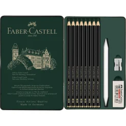 Faber Castell Lápis Grafite Pitt Matt Caixa Metal 8 unidades