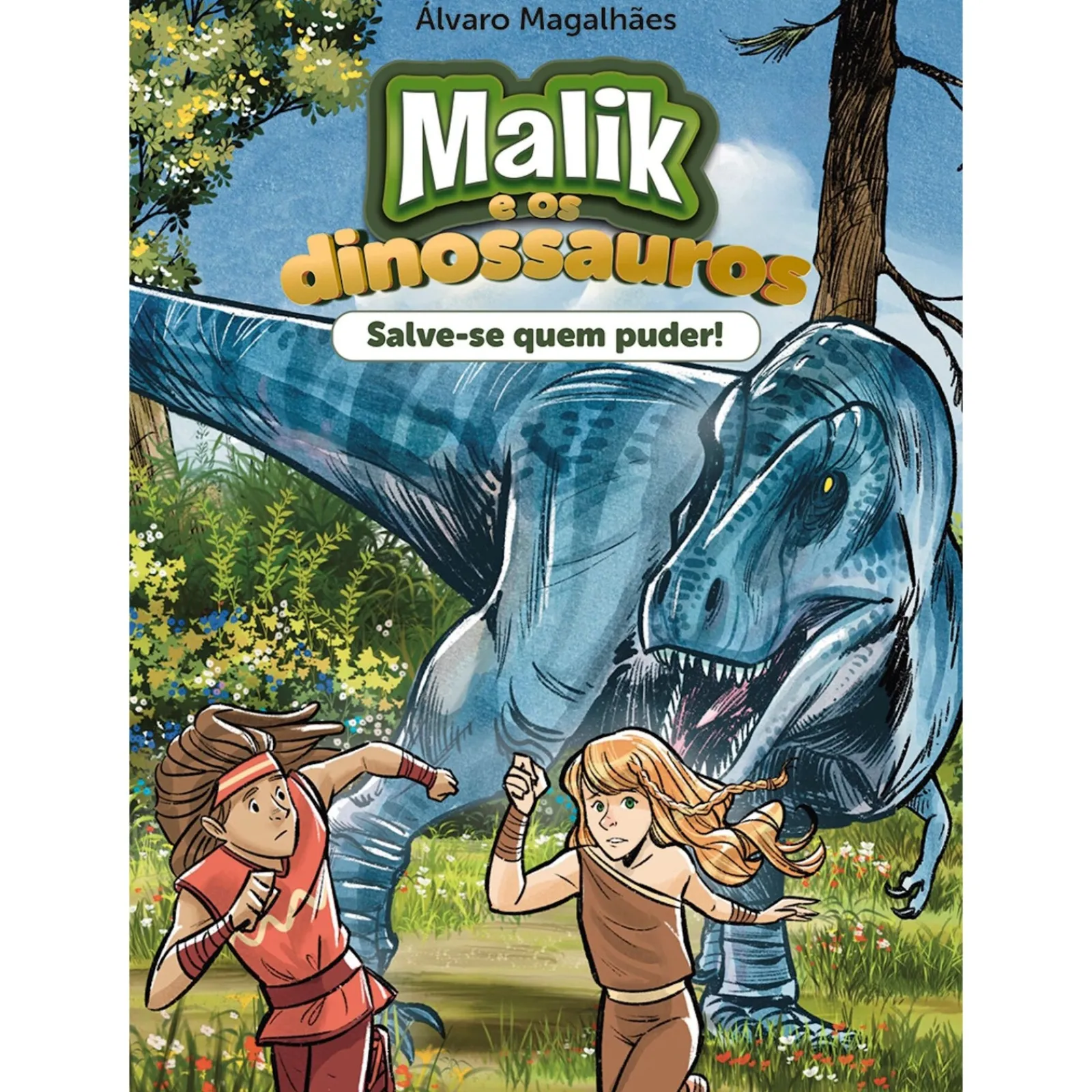 Clearance Porto Editora Malik e os Dinossauros - Salve-se Quem Puder! de Álvaro Magalhães - Livro 1