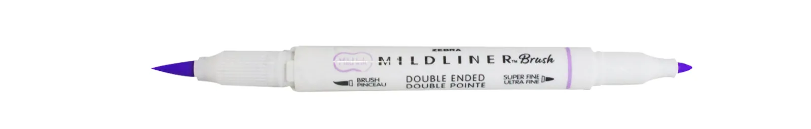 Zebra Marcador 2 Pontas Brush Pen Cool + Refined Violeta