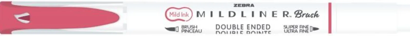 Zebra Marcador 2 Pontas Brush Pen Cool + Refined Vermelho