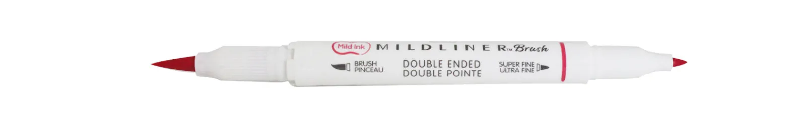 Zebra Marcador 2 Pontas Brush Pen Cool + Refined Vermelho