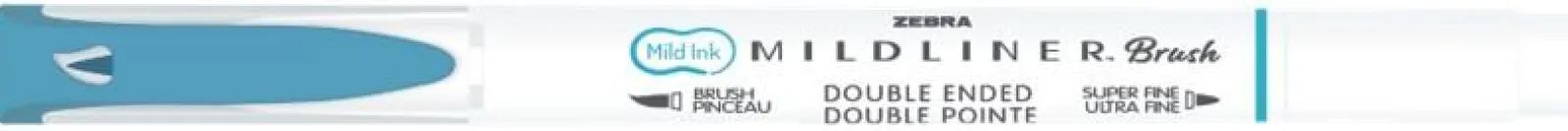 Outlet Zebra Marcador 2 Pontas Brush Pen Warm Azul Fumado