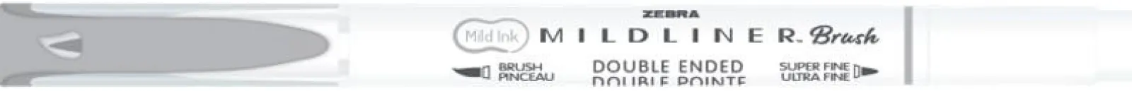 Sale Zebra Marcador 2 Pontas Brush Pen Cool + Refined Cinza