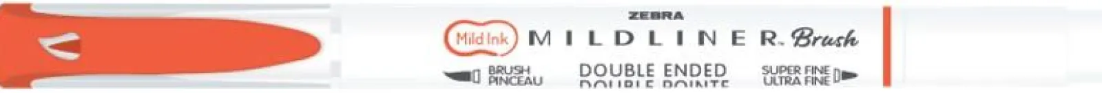 New Zebra Marcador 2 Pontas Brush Pen Warm Vermelho