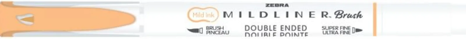 Zebra Marcador 2 Pontas Fluor + Brush Pen Laranja