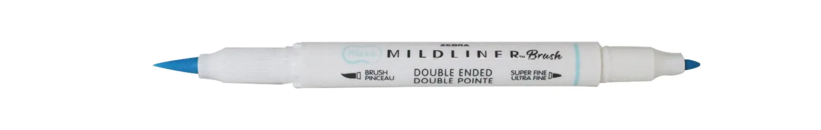 Best Zebra Marcador 2 Pontas Fluor + Brush Pen Azul