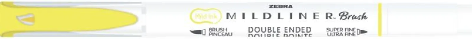 Clearance Zebra Marcador 2 Pontas Fluorescente + Brush Pen Amarelo