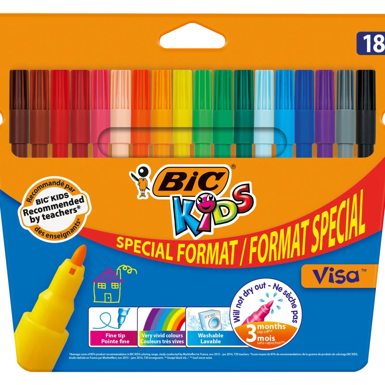 Bic Marcador Colorir Kids Visa 18 Unidades