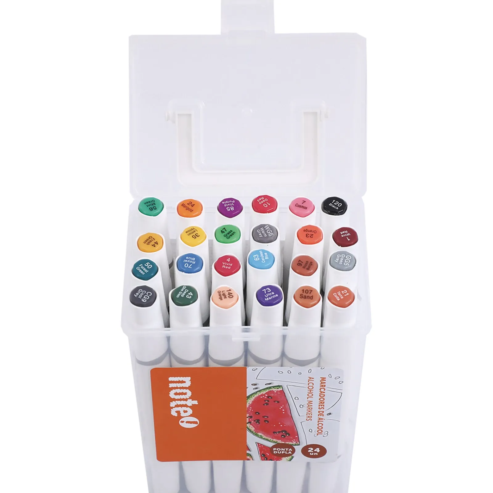 Clearance Note! Marcador de Colorir Ponta Dupla Caixa 24 Unidades Note