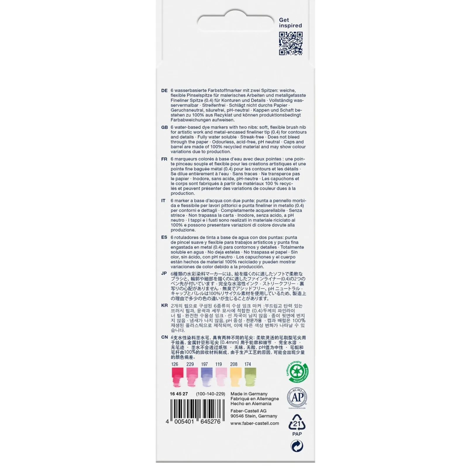 Outlet Faber Castell Marcador Duplo Goldfaber Aqua Flores 6 unidades