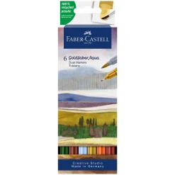 Faber Castell Marcador Duplo Goldfaber Aqua Tuscany 6 unidades