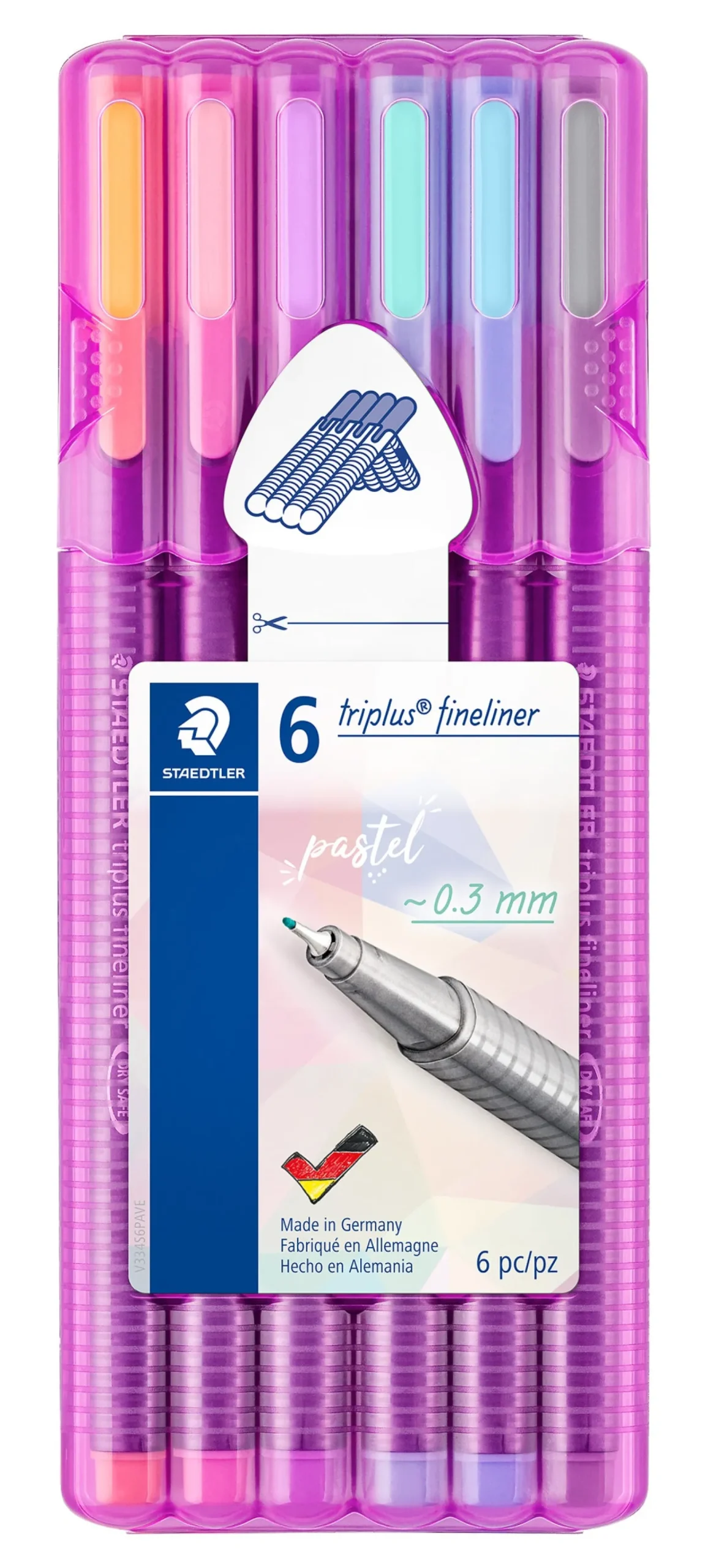 Staedtler Marcador Escrita Triplus Fineline Pastel 6 Unidades