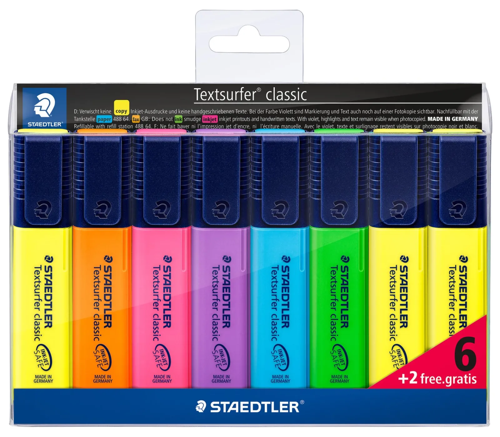 Staedtler Marcador Fluorescente Textsurfer Classic 6 + 2 unidades Staetler