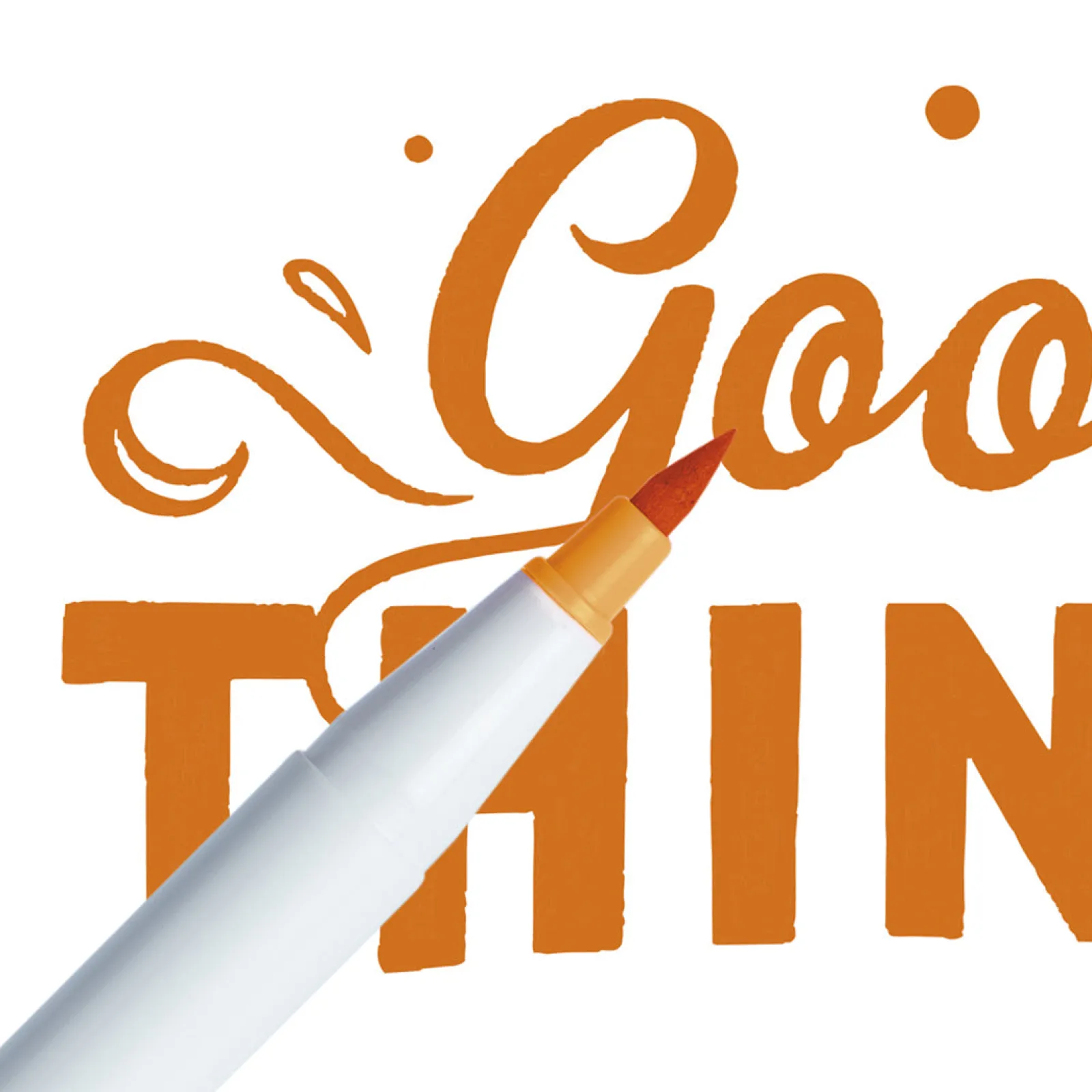 Newpen Marcador Ginza Pro Brush Pen Laranja