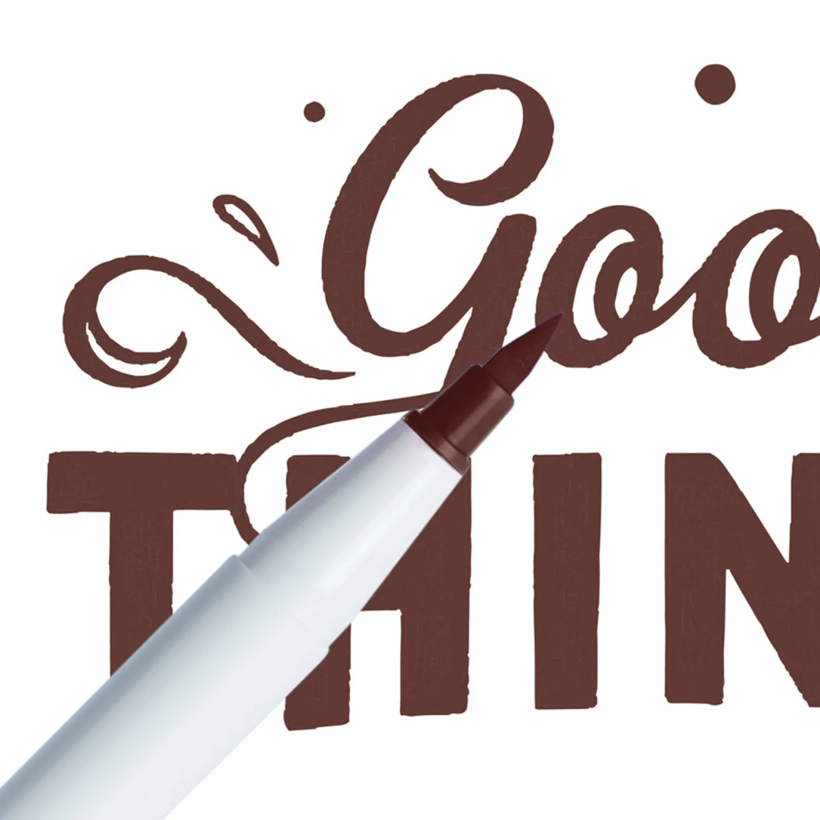 Newpen Marcador Ginza Pro Brush Pen Castanho