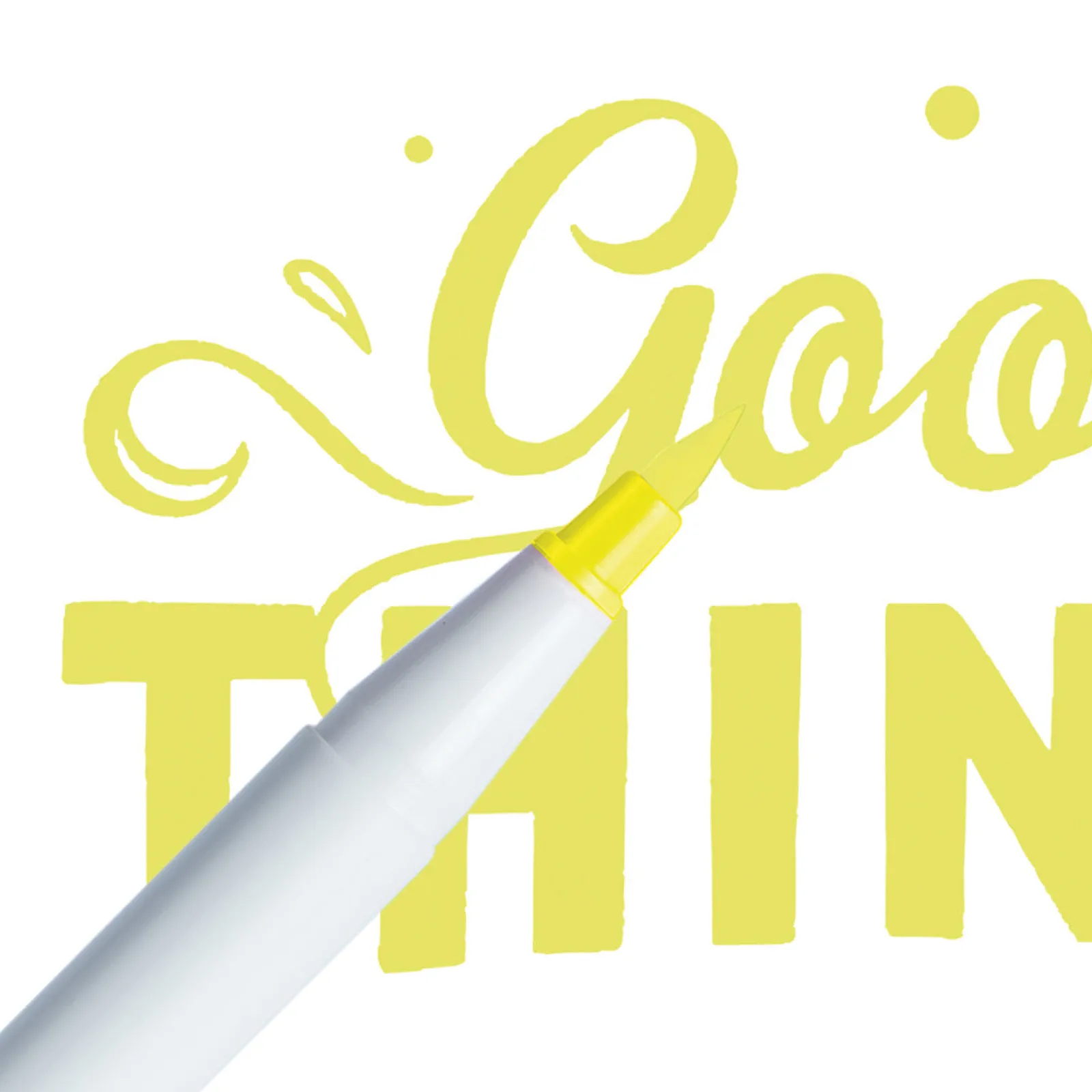 Newpen Marcador Ginza Pro Brush Pen Amarelo Claro