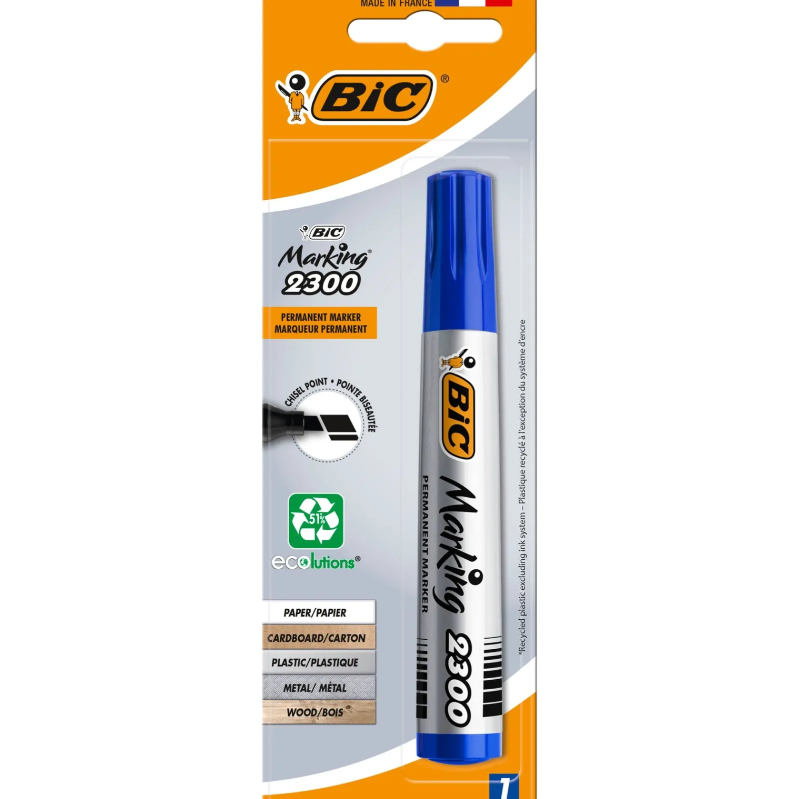 Bic Marcador Permanente Azul