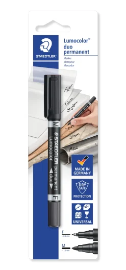 Online Staedtler Marcador Permanente Lumocolor Duo 2Pontas F/M Pt