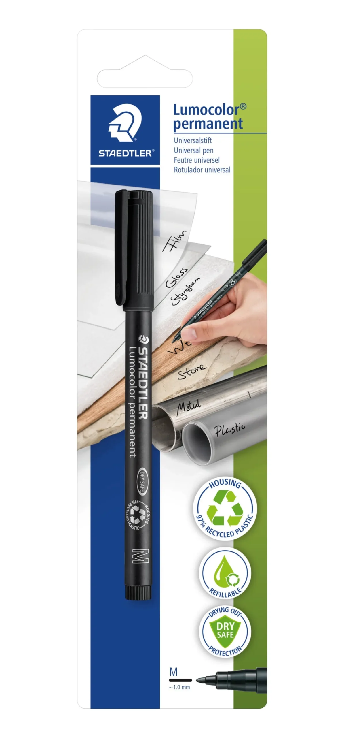 Staedtler Marcador Permanente Médio de Tinta Preta